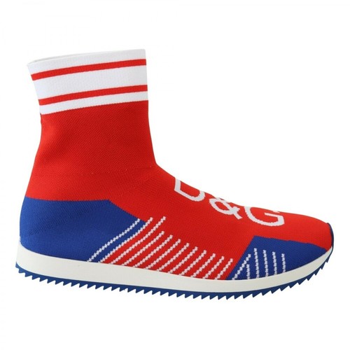 Dolce & Gabbana, Logo Sock Sneakers Czerwony, male, 2065.49PLN