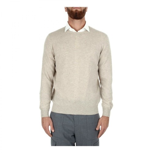 Drumohr, D1K303 Choker sweater Beżowy, male, 1383.00PLN