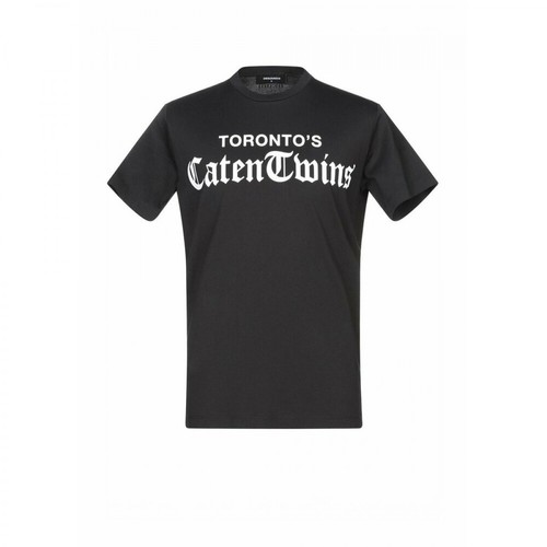 Dsquared2, Caten Twins T-shirt Czarny, male, 707.00PLN