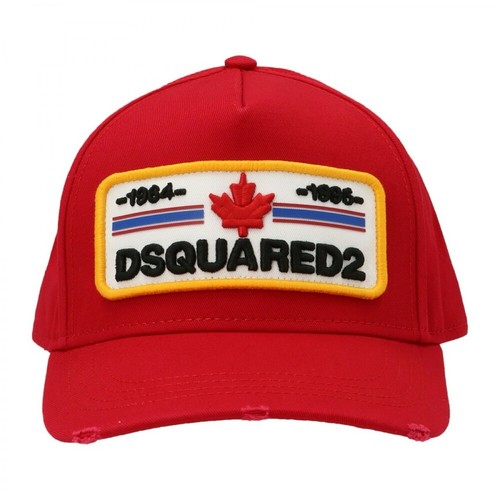 Dsquared2, Logo Cap Czerwony, male, 529.00PLN