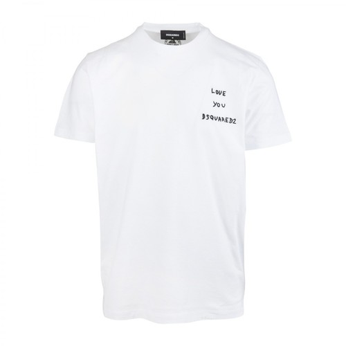 Dsquared2, Logo T-shirt Biały, male, 862.00PLN