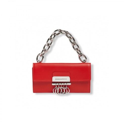 Dsquared2, Mini Key Bag Czerwony, female, 1072.00PLN