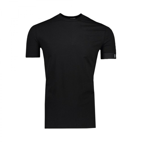 Dsquared2, Round Neck T-shirt Czarny, male, 407.00PLN