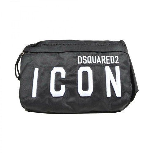 Dsquared2, Teen Logo-Embroidered Belt Bag Czarny, unisex, 415.00PLN