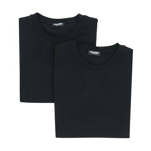 Dsquared2, Twinpack Crewneck T-Shirt Czarny, male, 297.00PLN