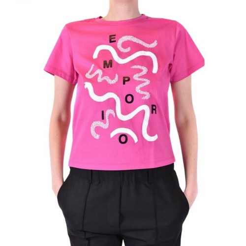 Emporio Armani, T-Shirt Różowy, female, 490.00PLN