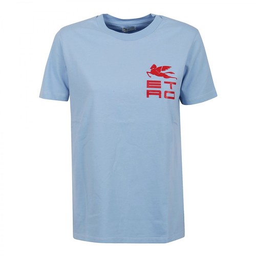 Etro, T-Shirt Classica Jersey Niebieski, female, 894.00PLN