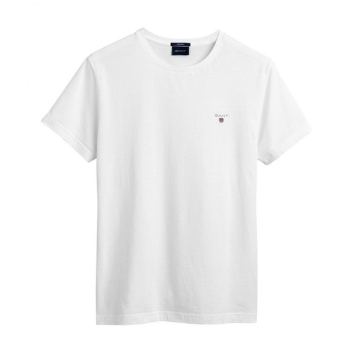 Gant, Original SS T-Shirt Biały, male, 128.00PLN