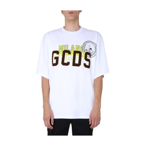 Gcds, Overesize FIT T-Shirt Biały, male, 700.00PLN