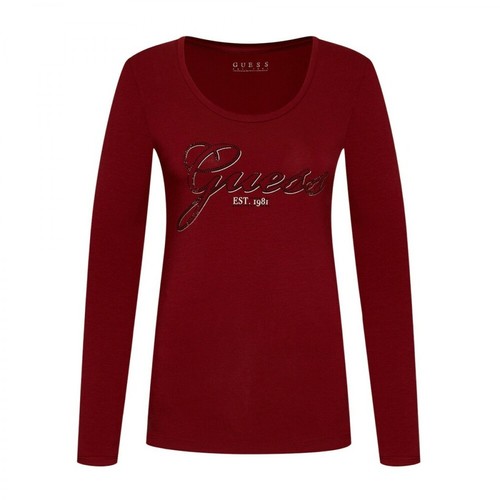 Guess, T-shirt Czerwony, female, 160.00PLN