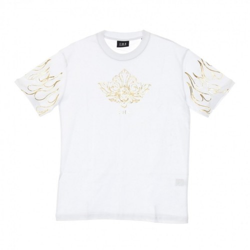 IHS, 3D Print Flames Angel T-Shirt Biały, male, 505.00PLN