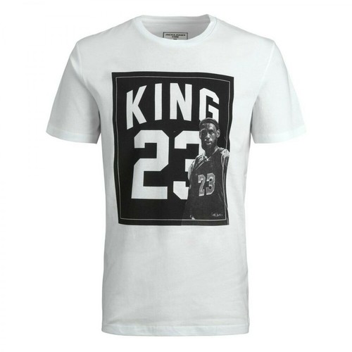 Jack & Jones, T-shirt 12189733 Biały, male, 137.00PLN
