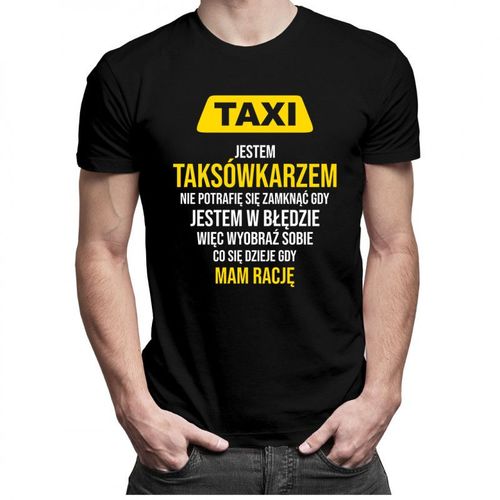 Jestem taksówkarzem - męska koszulka z nadrukiem 69.00PLN