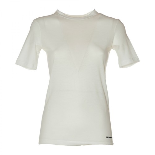 Jil Sander, Logo T-shirt Biały, female, 803.00PLN