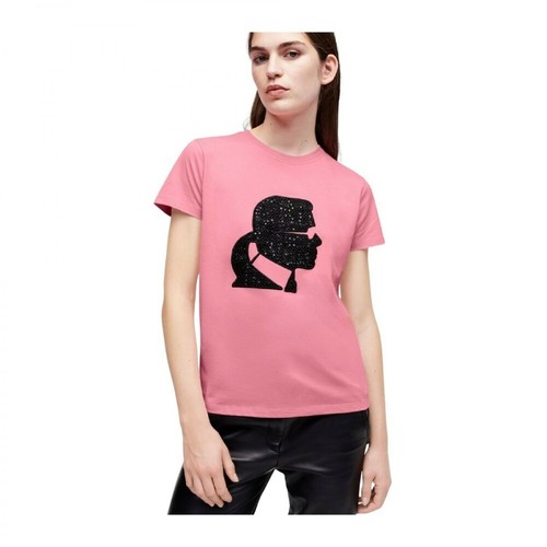 Karl Lagerfeld, T-shirt Różowy, female, 593.00PLN