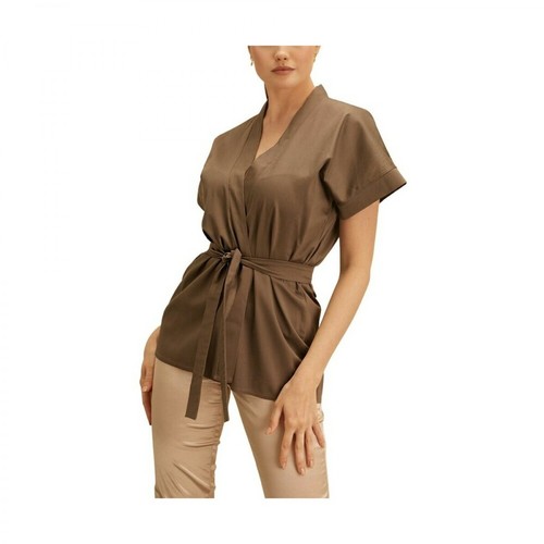 Kasia Miciak design, Kimonowa bluzka Brûlée Brązowy, female, 239.00PLN