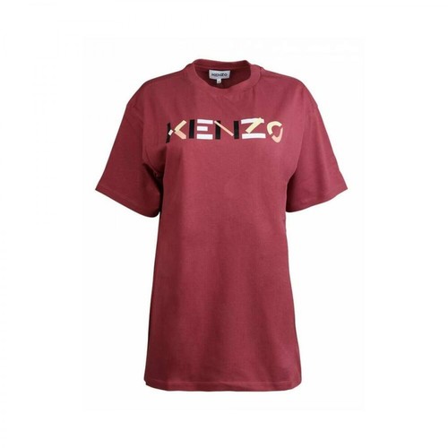 Kenzo, Logo T-shirt Różowy, female, 479.00PLN