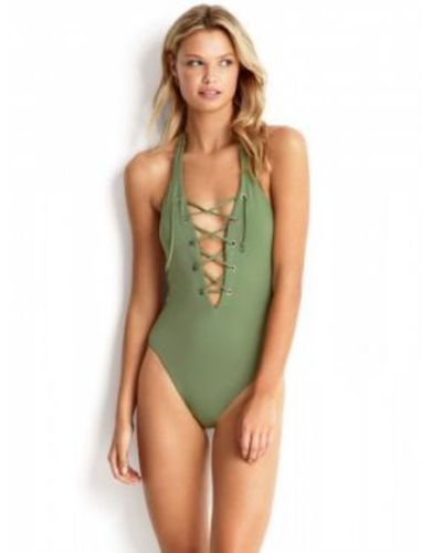 LACE UP HALTER MAILLOT 224.50PLN