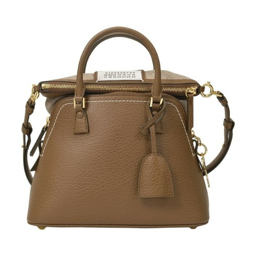 Maison Margiela, 5Ac Mini Bag in Leather Brązowy, female, 5628.36PLN