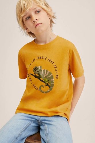 Mango Kids t-shirt bawełniany dziecięcy Sequins 49.99PLN