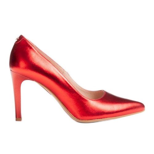 Marco Shoes Czerwone szpilki 0500P w połyskującym kolorze 289.00PLN