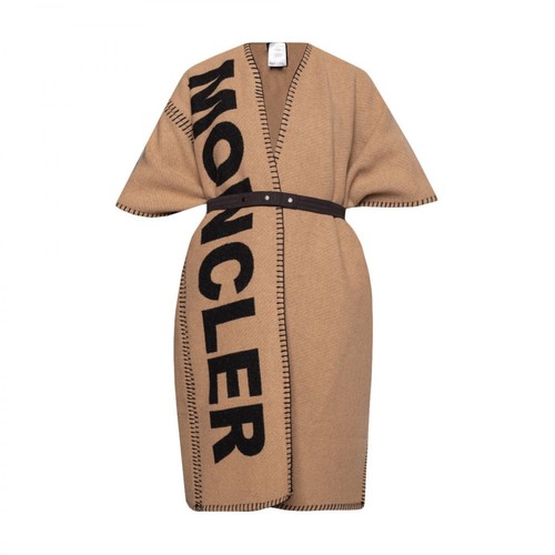Moncler, Belted Poncho Beżowy, female, 3990.00PLN