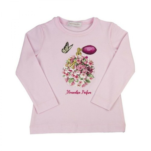 Monnalisa, T-Shirt St.profumo Różowy, female, 280.00PLN