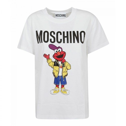 Moschino, A077760401001 T-Shirt Biały, female, 864.00PLN