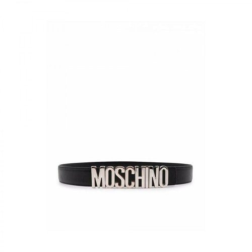 Moschino, Belt with logo plate Czarny, unisex, 1026.00PLN