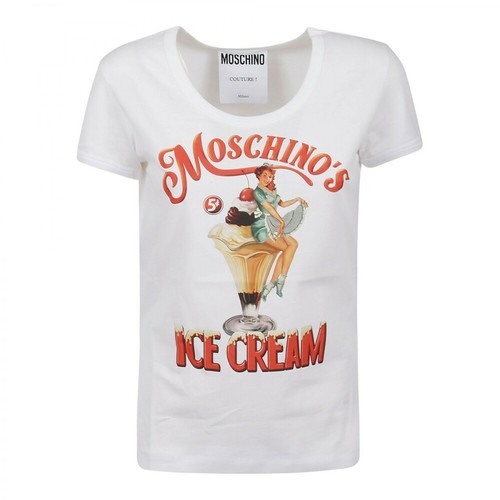 Moschino, Diner Group t-shirt Biały, female, 830.00PLN