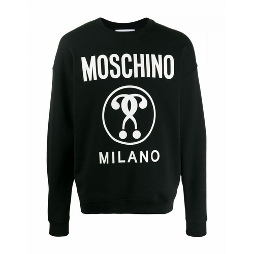 Moschino, J170470271555 Cotton Sweatshirt Czarny, male, 890.00PLN