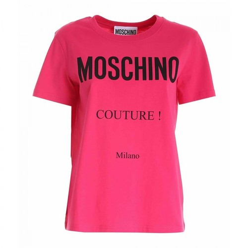 Moschino, label tshirt Różowy, female, 487.00PLN