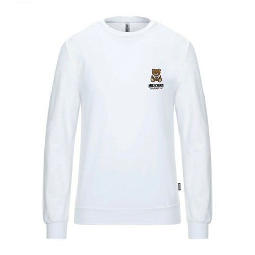 Moschino, Logo Long Sleeved T-Shirt Biały, male, 384.45PLN