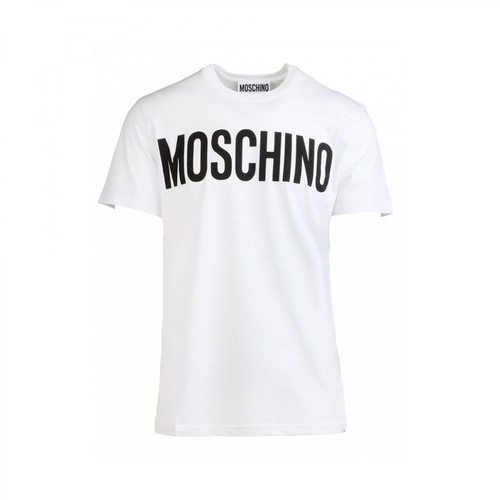 Moschino, Logo T-shirt Biały, male, 420.00PLN