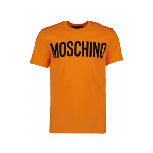 Moschino, Logo T-shirt Pomarańczowy, male, 616.00PLN