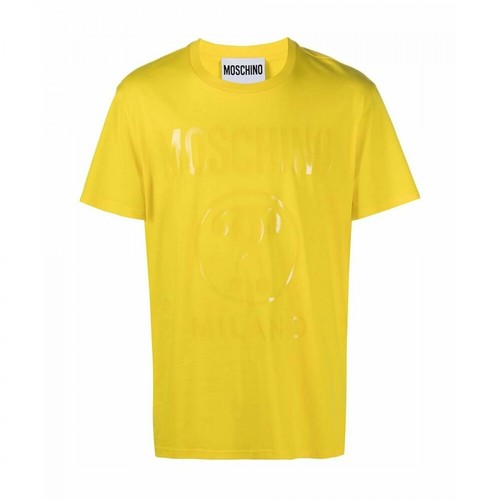 Moschino, T-shirt à logo imprimé Żółty, male, 274.00PLN