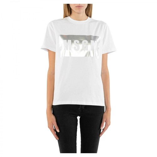 Msgm, 3141Mdm520M-217798 T-shirt maniche corte Biały, female, 360.00PLN
