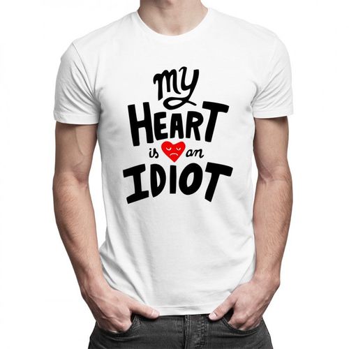 My heart is an idiot - męska koszulka z nadrukiem 69.00PLN