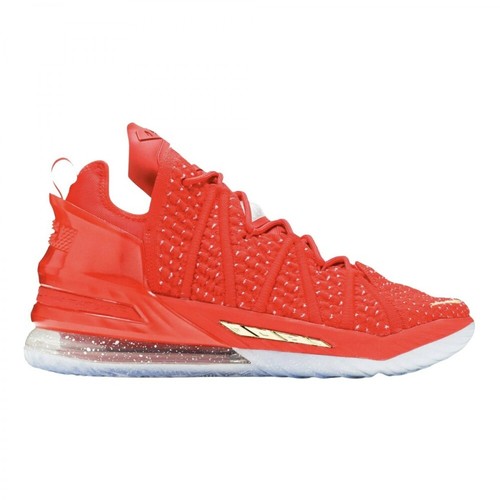 Nike, Lebron 18 X-mas In La Sneakers Czerwony, male, 2594.00PLN
