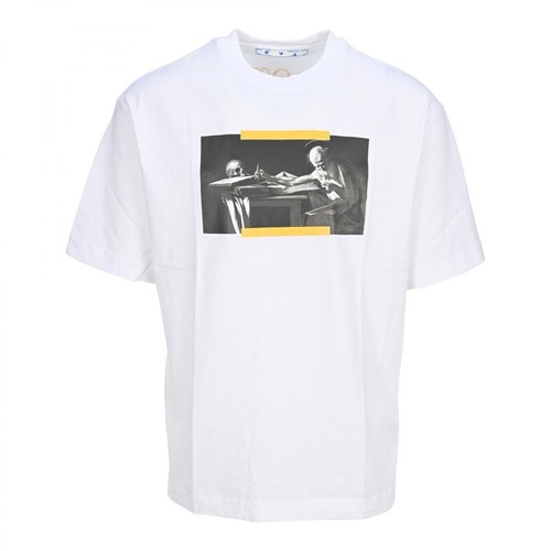 Off White, Carvaggio Painting T-Shirt Biały, male, 826.00PLN
