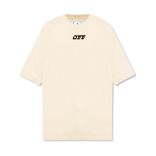Off White, T-shirt with logo Beżowy, male, 1072.00PLN