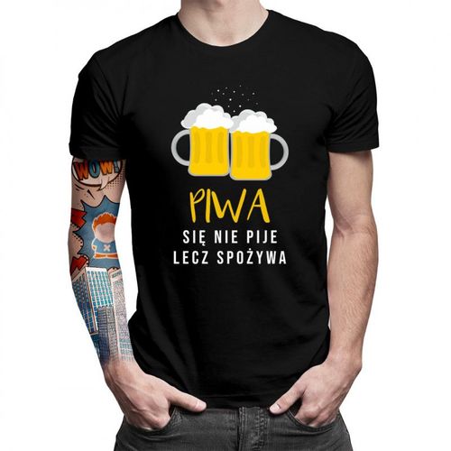 Piwa się nie pije lecz spożywa - męska koszulka z nadrukiem 69.00PLN