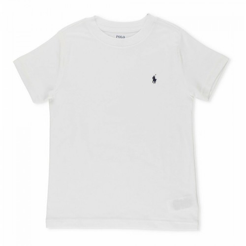 Ralph Lauren, Cotton Crew Neck T-shirt Biały, female, 160.00PLN
