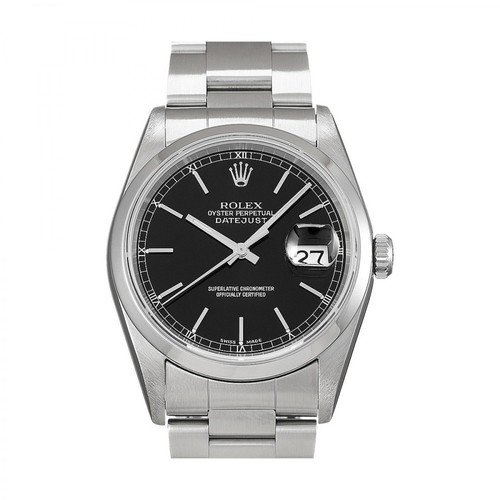 Rolex Vintage, Pre-owned Watch Datejust 36 Czarny, unisex, 35937.00PLN