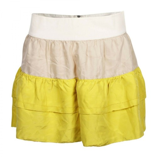 See by Chloé Pre-owned, Jedwabna spódnica z falbanami - stan używany bardzo dobry US4 Żółty, female, 1074.05PLN