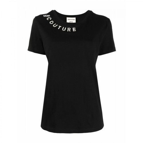 Semicouture, T-shirt Czarny, female, 482.00PLN
