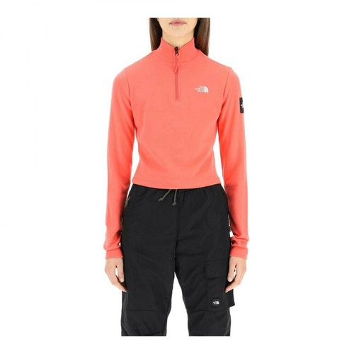 The North Face, long-sleeved cropped t-shirt Pomarańczowy, female, 228.00PLN