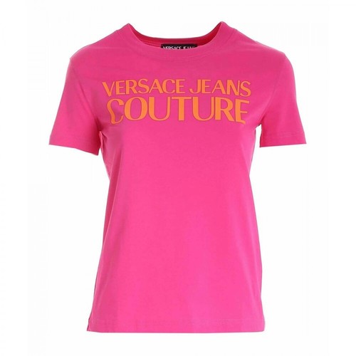 Versace Jeans Couture, logo rubber t-shirt Różowy, female, 440.00PLN