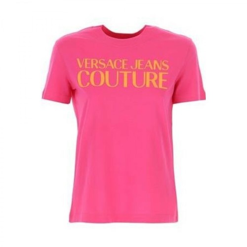 Versace Jeans Couture, T-shirt Różowy, female, 589.00PLN