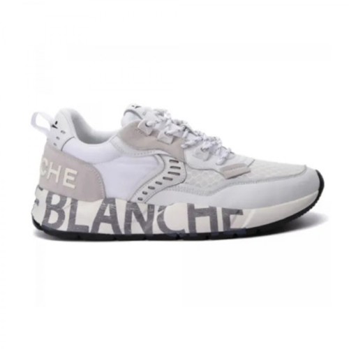 Voile Blanche, Sneakers In Leather And Nylon Biały, male, 1102.00PLN